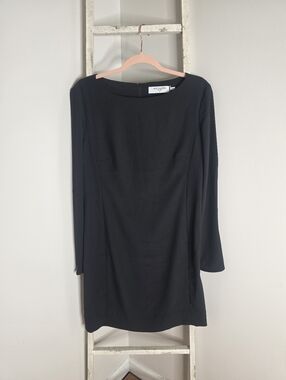 M.M Lafleur NWT Women's Medium Regina Eco Heavy Soft Weave Black Dress
